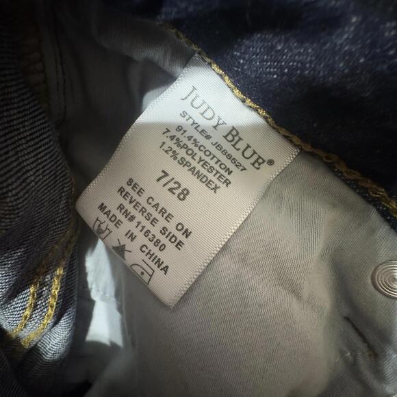 Judy Blue Skinny Jeans 7/28 High Rise Dark Wash Stretch Style JB88527 - Picture 6 of 9